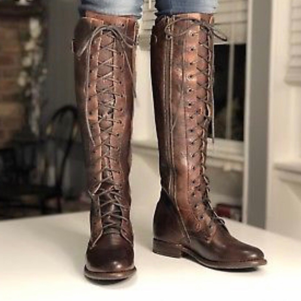 🆕 BED STU | Della Lace Up Tall Boots - Picture 3 of 8